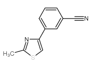 3-(2-甲基-1,3-噻唑-4-基)苯甲腈结构式