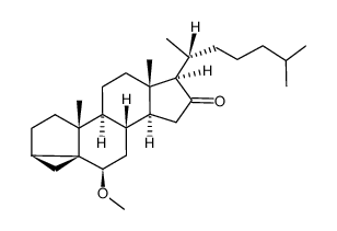 6β-methoxy-3α,5-cyclo-5α-cholestan-16-one Structure