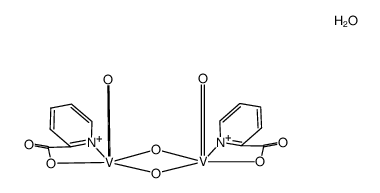 (vanadium(V)oxo (pyridine-2-carboxylate))2 bis(μ-oxo) Structure