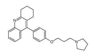9-[4-(3-pyrrolidin-1-ylpropoxy)phenyl]-1,2,3,4-tetrahydroacridine Structure