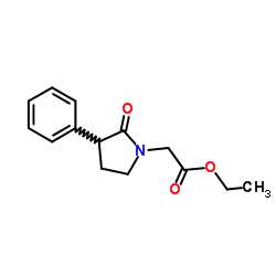 Ethyl (2-oxo-3-phenyl-1-pyrrolidinyl)acetate Structure