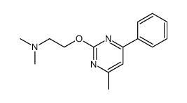 N,N-dimethyl-2-(4-methyl-6-phenylpyrimidin-2-yl)oxyethanamine结构式