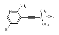 5-溴-3-((三甲基甲硅烷基)乙炔基)吡啶-2-胺结构式