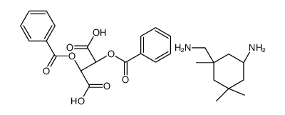 (1R,3S)-3-氨基甲基-3,5,5-三甲基环己胺-O,O'-联苯酰-L-酒石酸盐结构式
