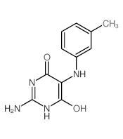 4,6-Pyrimidinediol,2-amino-5-m-toluidino- (7CI) Structure