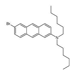 6-bromo-N,N-dihexylanthracen-2-amine结构式