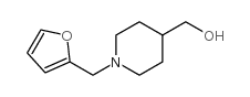 [1-(2-呋喃基甲基)哌啶-4-基]甲醇结构式