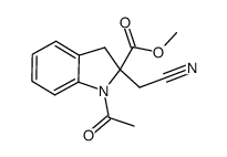 methyl 1-acetyl-2-(cyanomethyl)-2,3-dihydro-1H-indole-2-carboxylate Structure