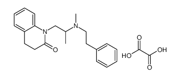 2-hydroxy-2-oxoacetate,methyl-[1-(2-oxo-3,4-dihydroquinolin-1-yl)propan-2-yl]-(2-phenylethyl)azanium结构式
