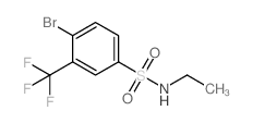 N-乙基-4-溴-3-三氟甲基苯磺酰胺结构式