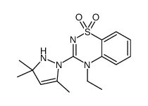 4-ethyl-3-(3,5,5-trimethyl-1H-pyrazol-2-yl)-1λ6,2,4-benzothiadiazine 1,1-dioxide结构式