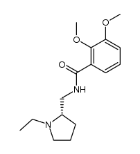 (-)-(S)-N-[(1-ethyl-2-pyrrolidinyl)methyl]-2,3-dimethoxybenzamide Structure
