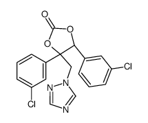 (4S,5R)-4,5-bis(3-chlorophenyl)-4-(1,2,4-triazol-1-ylmethyl)-1,3-dioxolan-2-one结构式