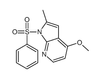 4-Methoxy-2-methyl-1-(phenylsulfonyl)-1H-pyrrolo[2,3-b]pyridine结构式