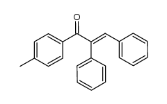 (E)-1-(p-methylphenyl)-2,3-diphenyl-2-propen-1-one结构式