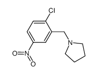 1-(2-chloro-5-nitro-benzyl)-pyrrolidine结构式