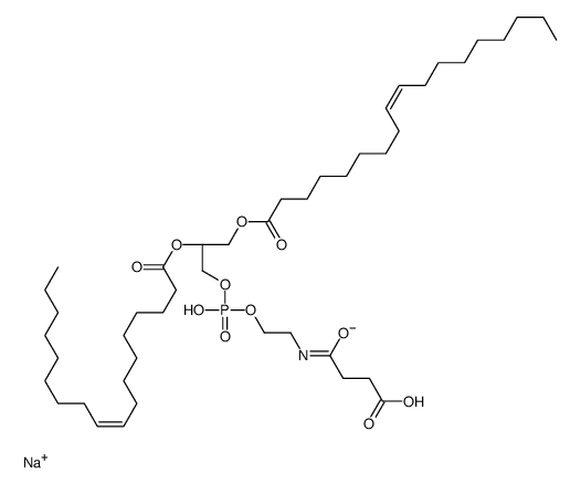 sodium,[(2R)-2,3-bis[[(Z)-octadec-9-enoyl]oxy]propyl] 2-(3-carboxypropanoylamino)ethyl phosphate Structure