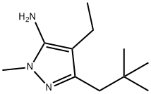 4-乙基-1-甲基-3-新戊基-1H-吡唑-5-胺结构式