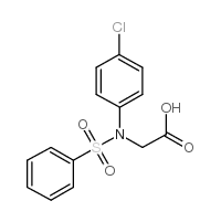 2-[4-氯(苯磺酰基)苯胺]乙酸结构式