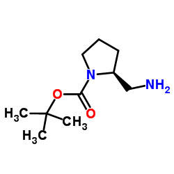 (S)-(氨甲基)-1-BOC-吡咯烷结构式