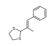 (E)-2-(1-phenylprop-1-en-2-yl)-1,3-dithiolane结构式