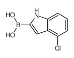 4-氯-1H-吲哚-2-硼酸结构式