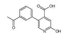 5-(3-acetylphenyl)-2-oxo-1H-pyridine-4-carboxylic acid结构式