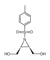 cis-[3'-(hydroxymethyl)-1'-tosylaziridin-2'-yl]methanol结构式