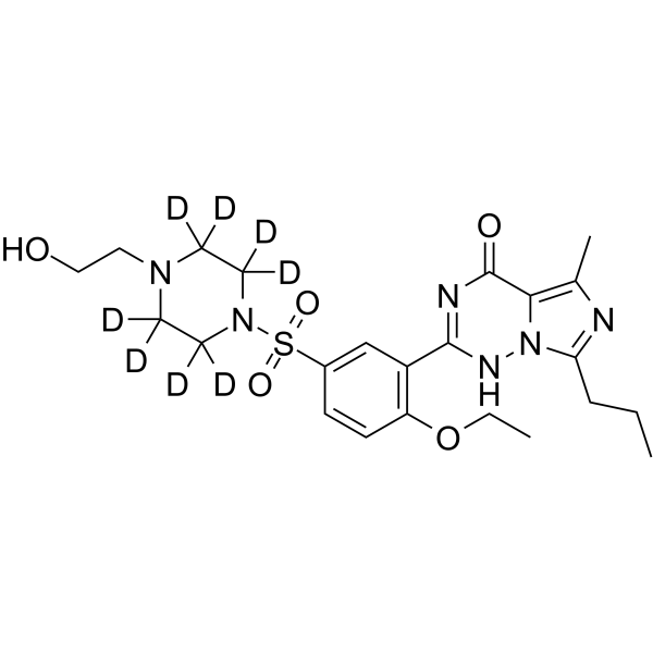 Hydroxy Vardenafil-d8 Structure