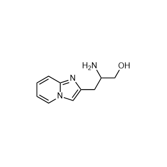 2-氨基-3-(咪唑并[1,2-a]吡啶-2-基)丙醇结构式