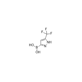 (5-(三氟甲基)-1H-吡唑-3-基)硼酸结构式