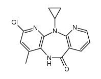 7-chloro-5-cyclopropyl-9-methyl-5,10-dihydro-4,5,6,10-tetraaza-dibenzo[a,d]cyclohepten-11-one结构式