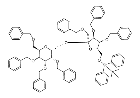 1',2,3,3',4,4',6-hepta-O-benzyl-6'-O-tert-butyldiphenylsilyl-sucrose Structure