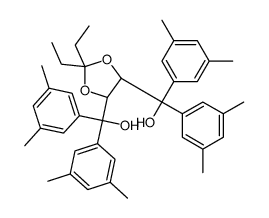 [(4R,5R)-5-[bis(3,5-dimethylphenyl)-hydroxymethyl]-2,2-diethyl-1,3-dioxolan-4-yl]-bis(3,5-dimethylphenyl)methanol结构式