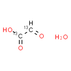 乙醛酸13C2一水合物结构式