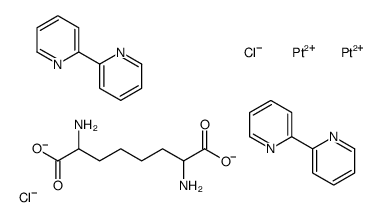 2,2'-bipyridine-alpha,alpha'-diaminosuberic acid platinum(II)结构式