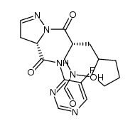 (5S)-1-((2R)-3-Cyclopentyl-2-{[formyl(hydroxy)amino]methyl}propanoyl)-N-(5-fluoro-4-pyrimidinyl)-4,5-dihydro-1H-pyrazole-5-carboxamide结构式