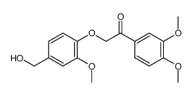 α-(hydroxymethyl-2-methoxyphenoxy)-3,4-dimethoxyacetophenone Structure
