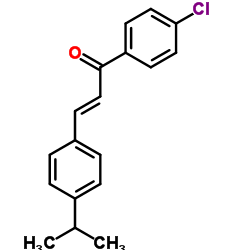(E)-1-(4-chlorophenyl)-3-(4-isopropylphenyl)-2-propen-1-one结构式