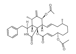 7,20-O,O'-di-acetyl-cytochalasin B Structure