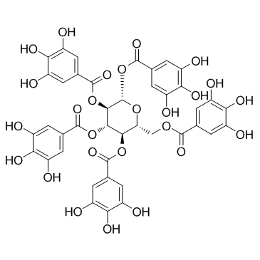 1,2,3,4,6-O-Pentagalloylglucose Structure