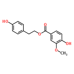 香草酸对羟基苯乙酯结构式