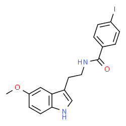 4-Iodo-N-[2-(5-methoxy-1H-indol-3-yl)-ethyl]-benzamide structure