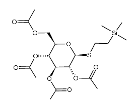 2-(trimethylsilyl)ethyl 2,3,4,6-tetra-O-acetyl-1-thio-β-D-glucopyranoside Structure