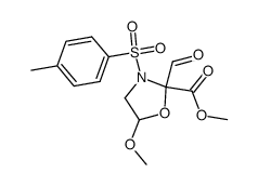 methyl 2-formyl-5-methoxy-3-tosyloxazolidine-2-carboxylate Structure