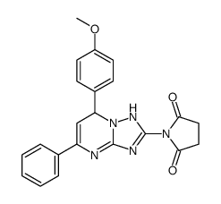 1-[2-(4-methoxyphenyl)-4-phenyl-1,5,7,9-tetrazabicyclo[4.3.0]nona-3,5, 7-trien-8-yl]pyrrolidine-2,5-dione Structure