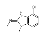 1H-Benzimidazol-4-ol,1-methyl-2-(methylamino)-(9CI) Structure
