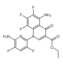 ethyl 5-amino-1-(6-amino-3,5-difluoropyridin-2-yl)-6,7,8-trifluoro-4-oxo-1,4-dihydroquinoline-3-carboxylate结构式