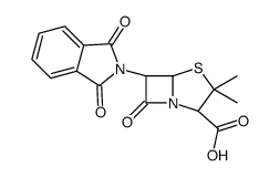 (2S,5R,6R)-6-(1,3-dioxoisoindol-2-yl)-3,3-dimethyl-7-oxo-4-thia-1-azabicyclo[3.2.0]heptane-2-carboxylic acid结构式