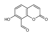 7-Hydroxy-2-oxo-2H-chromene-8-carbaldehyde结构式